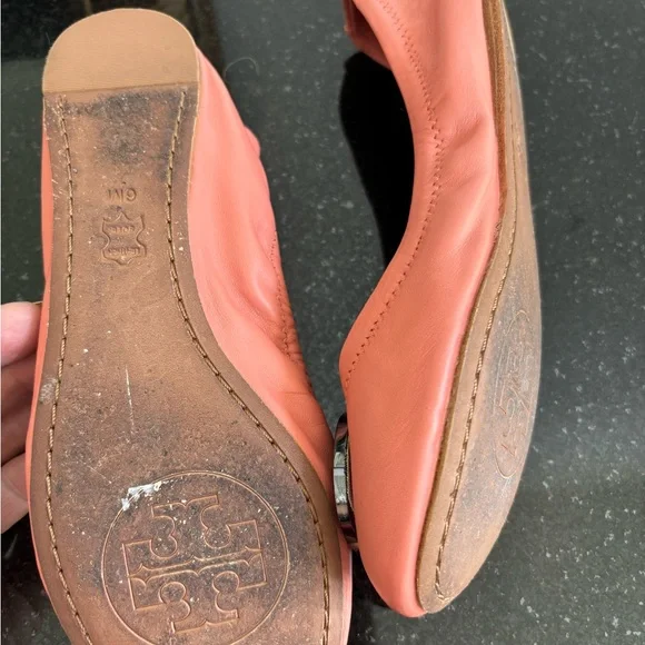 Tory Burch Coral Flats size 6.5 - Picture 5 of 8